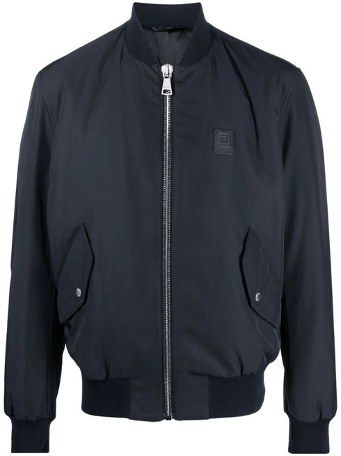 BALMAIN NYLON ZIPPED BOMBER JACKET